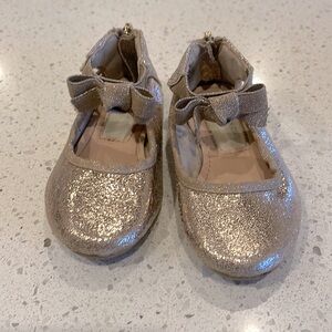 Girl rose gold ballet flats -size 6